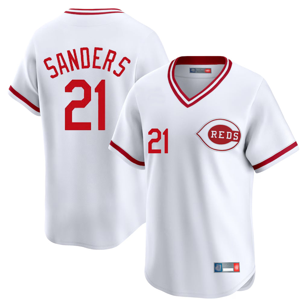 Cincinnati Reds #21 Hunter Greene Player White HOLBERT Cooperstown Collection Limited T-shirt Home Stitched Jerseys