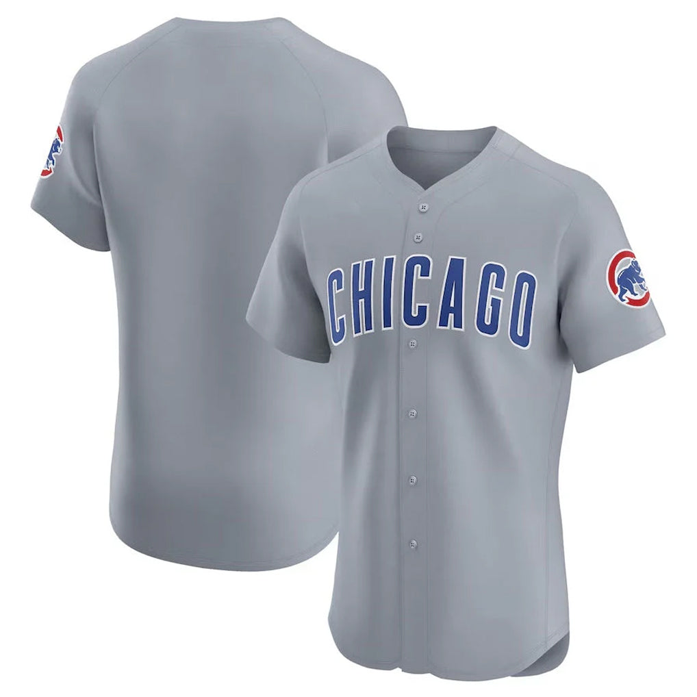 Chicago Cubs Gray HOLBERT Road Limited Elite Home Game Blank Player Stitched Jerseys