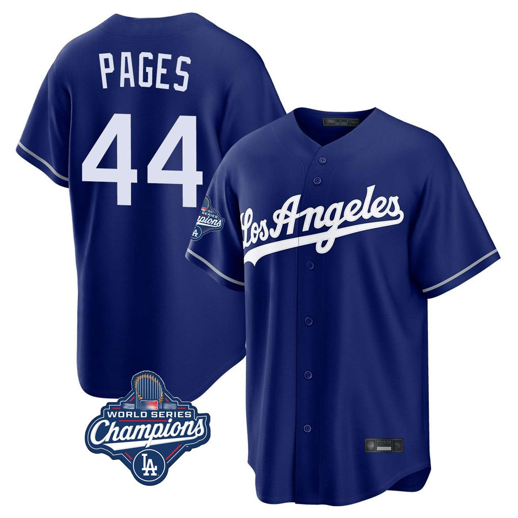 Los Angeles Dodgers #44 Andy Pages Player Royal HOLBERT World Series Meet Game Stitched Jerseys