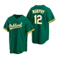 Oakland Athletics #12 Sean Murphy Green HOLBERT Cool Base Stitched Jersey 2