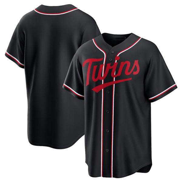Minnesota Twins Blank Black HOLBERT Out Stitched Jersey