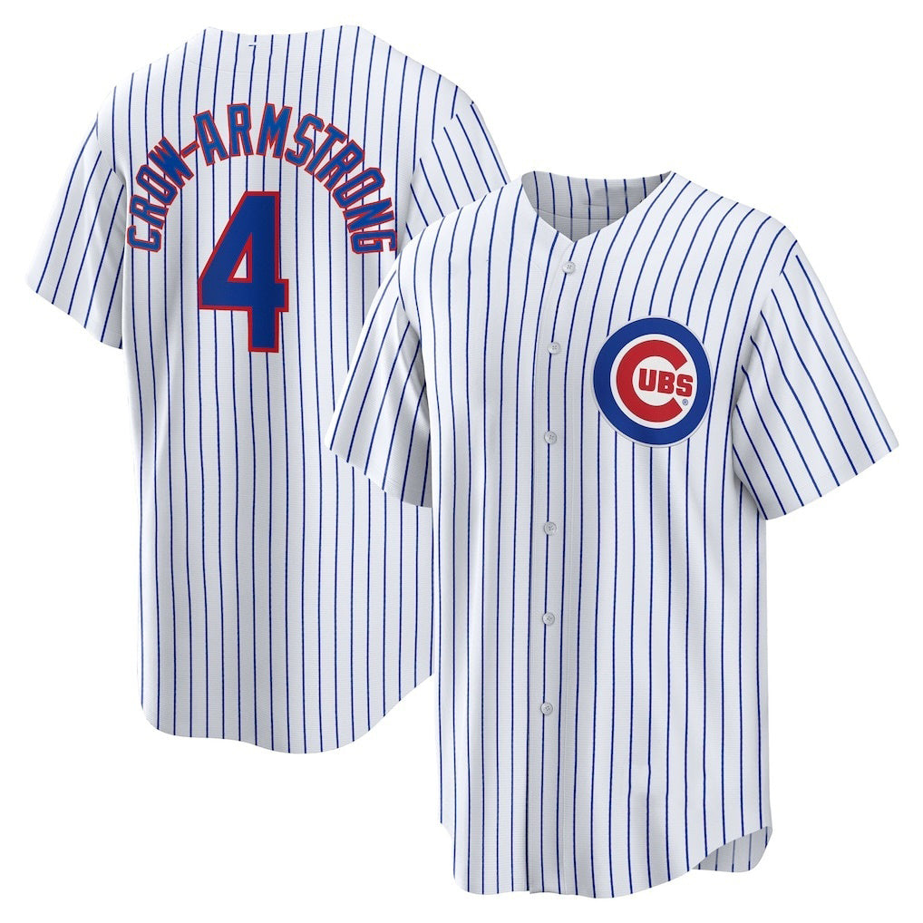 Chicago Cubs #4 Pete Crow-Armstrong White HOLBERT Home Replica Jersey