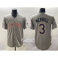 San Diego Padres #3 Jackson Merrill Gray HOLBERT Fashion Throwback With Patch Cool Base Stitched Jersey