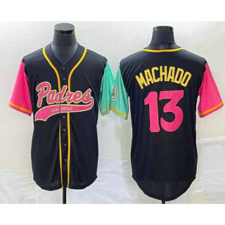 San Diego Padres #13 Manny Machado Black HOLBERT NEW 2023 City Connect Cool Base Stitched Jersey
