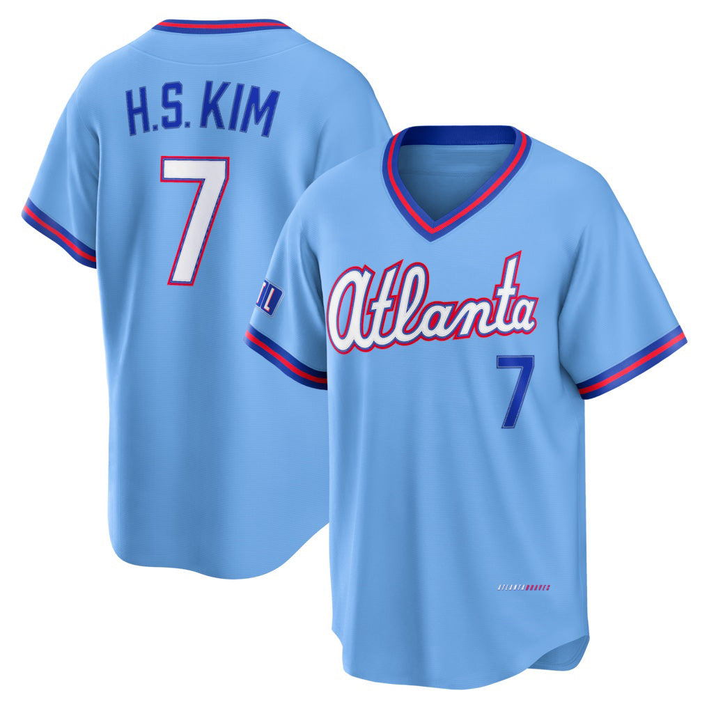 Atlanta Braves #7 Ha-Seong Kim Powder Blue HOLBERT 2026 City Connect Stadium Jersey