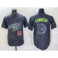 Tampa Bay Rays #13 Junior Caminero Number Charcoal HOLBERT 2024 City Connect Limited Stitched Jersey 2