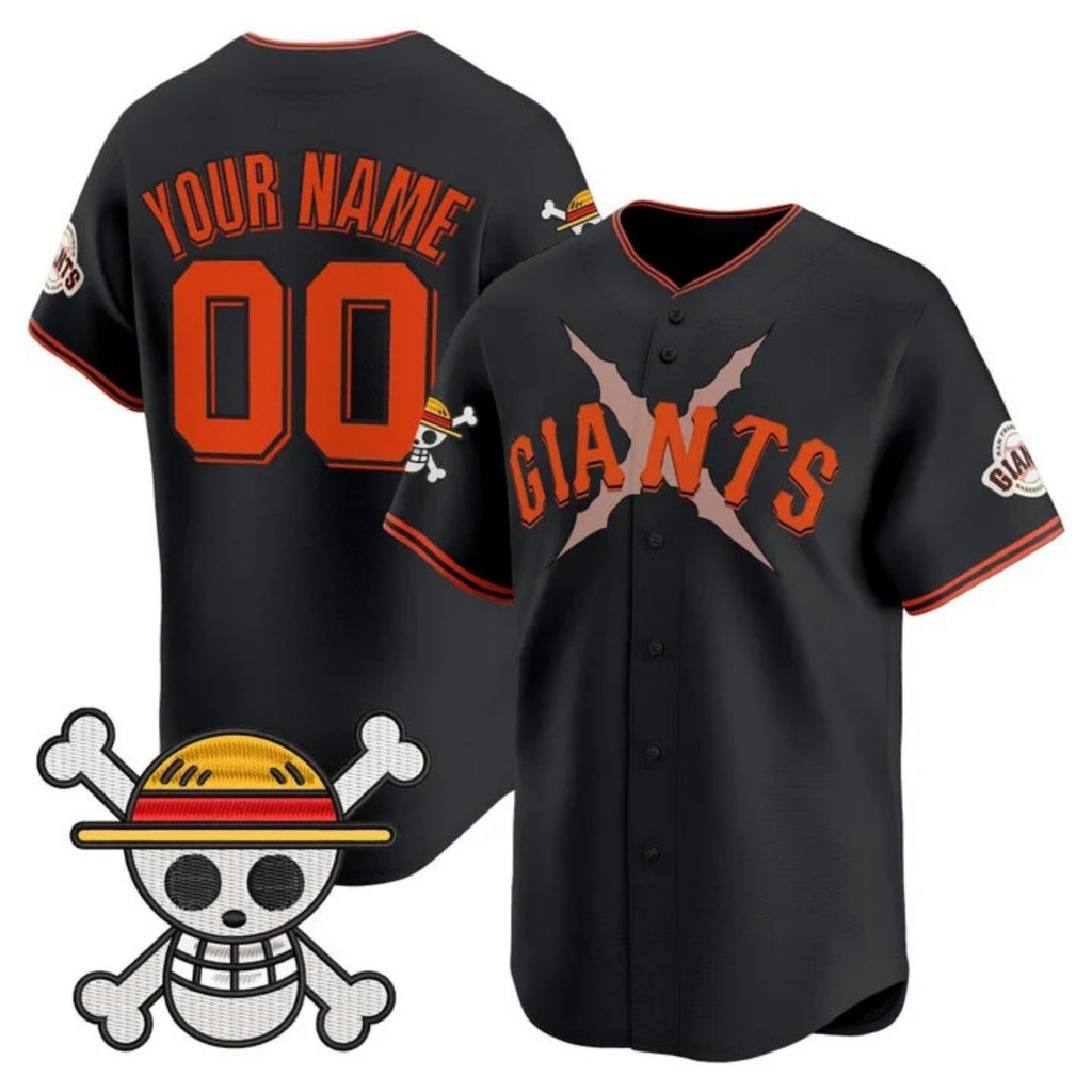 Custom San Francisco Giants x One Piece Black HOLBERT Vapor Premier Limited Jersey - Stitched