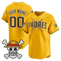 Custom San Diego Padres x One Piece Gold HOLBERT Vapor Premier Limited Jersey - Stitched