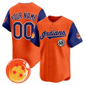 Custom Cleveland Indians x Dragon Ball Royal Orange HOLBERT Vapor Premier Limited Jersey - All Stitched