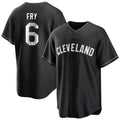 Cleveland Guardians #6 David Fry Player Black HOLBERT Home Game Stitched Jerseys