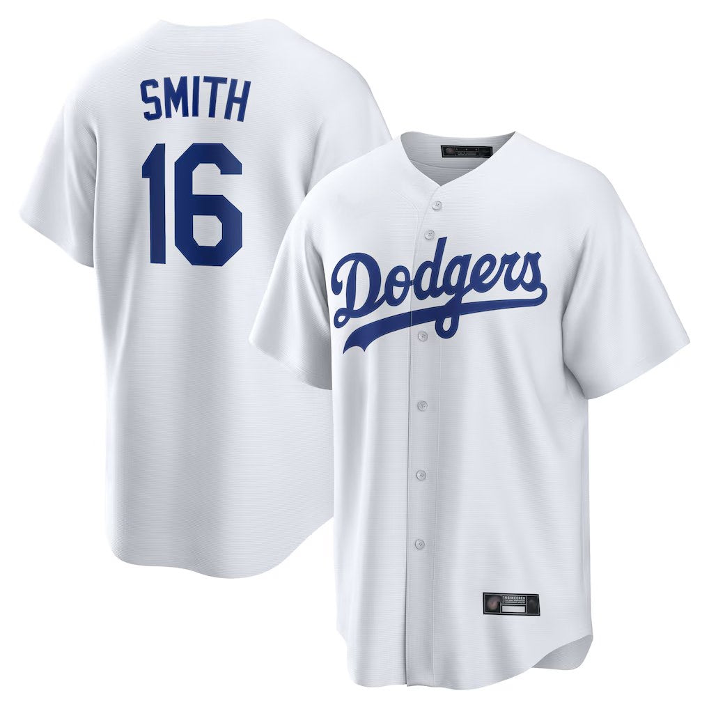 Los Angeles Dodgers #16 Will Smith Player White HOLBERT Game Home Stitched Jerseys