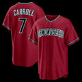 Arizona Diamondbacks #7 Corbin Carroll Crimson HOLBERT Alternate 2 Replica Jersey