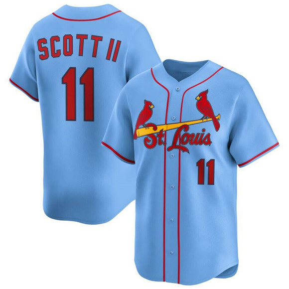 St. Louis Cardinals #11 Victor Scott II Light Blue HOLBERT Alternate Limited Stitched Jersey