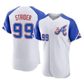 Atlanta Braves #99 Spencer Strider Player White HOLBERT City Connect Limited Elite Home Game Stitched Jerseys