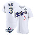 Los Angeles Dodgers #3 Edwin D¨ªaz Player Gold White HOLBERT World Series 2026 Collection Stadium Limited Elite Stitched Jerseys