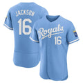 Kansas City Royals #16 Bo Jackson Player Light Blue HOLBERT Alt Limited Elite Home Stitched Jerseys
