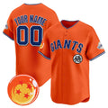 Custom San Francisco Giants x Dragon Ball Orange HOLBERT Vapor Premier Limited Jersey - All Stitched