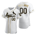 Custom St. Louis Cardinals White HOLBERT Stitched Flex Base Golden Edition Jersey