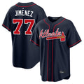 Atlanta Braves #77 Joe Jimenez Player Navy HOLBERT Home Game Stitched Jerseys