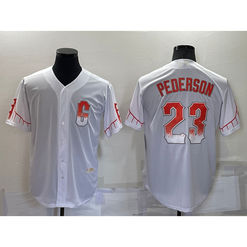 San Francisco Giants #23 Joc Pederson White HOLBERT 2021 City Connect Stitched Cool Base Jersey