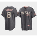 Washington Nationals #8 Carter Kieboom 2022 Grey HOLBERT City Connect Cherry Blossom Cool Base Stitched Jersey