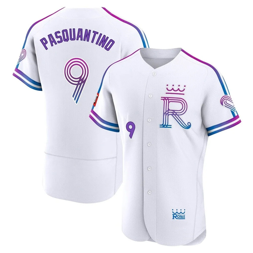 Kansas City Royals #9 Vinnie Pasquantino Player White HOLBERT 2026 City Connect Limited Elite Home Stitched Jerseys