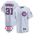 Chicago Cubs #31 Greg Maddux Player White HOLBERT 150th Anniversary Home Game Stitched Jerseys