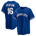 Kansas City Royals #16 Bo Jackson Rush Blue HOLBERT Alternate 2 Replica Jersey