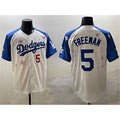 Los Angeles Dodgers #5 Freddie Freeman White Royal HOLBERT 2025 Tokyo Series Limited Stitched Jersey