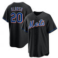 New York Mets #20 Pete Alonso Black HOLBERT 2022 Cool Base Stitched Jersey