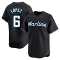 Miami Marlins #6 Otto Lopez Player Black HOLBERT Home Limited Stitched Jerseys