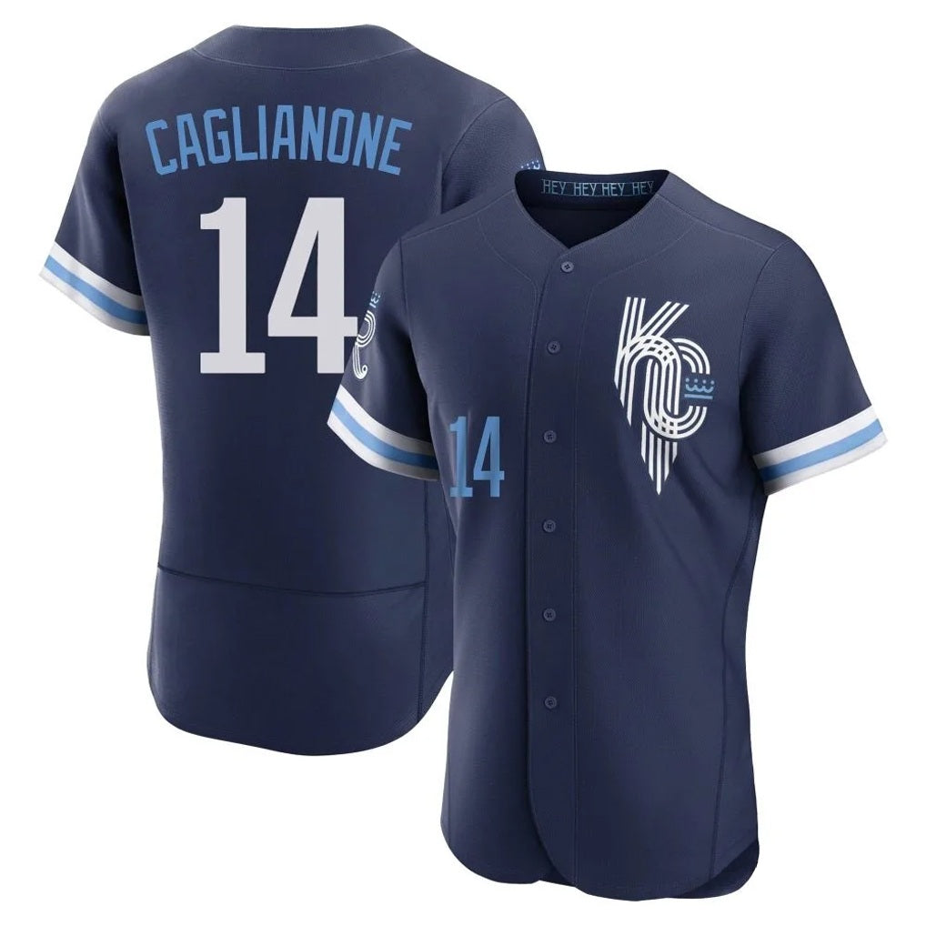 Kansas City Royals #14 Jac Caglianone Player Navy HOLBERT City Connect Limited Elite Home Stitched Jerseys