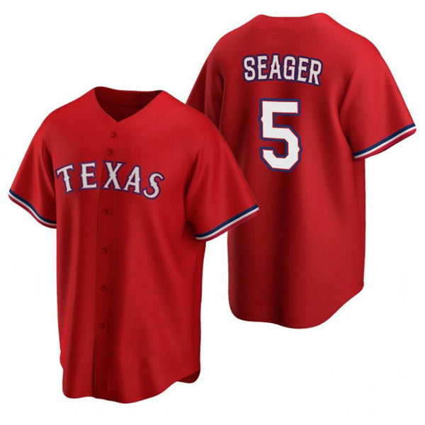 Texas Rangers #5 Corey Seager Red HOLBERT Cool Base Stitched Jersey