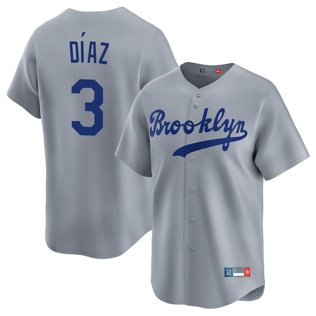Los Angeles Dodgers #3 Edwin D¨ªaz Player Gray HOLBERT Game Limited Home Stitched Jerseys