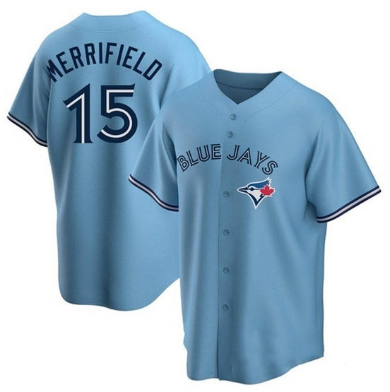 Toronto Blue Jays #15 Whit Merrifield Light Blue HOLBERT Stitched Cool Base Jersey