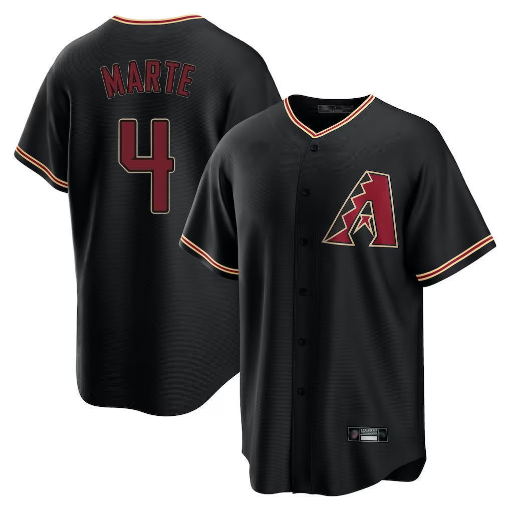 Arizona Diamondbacks #4 Ketel Marte Player Black HOLBERT Limited Home Stitched Jerseys