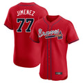Atlanta Braves #77 Joe Jimenez Player Red HOLBERT Limited Elite Home Game Stitched Jerseys
