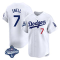 Los Angeles Dodgers #7 Blake Snell Player White HOLBERT Game Limited World Series Meet Home Stitched Jerseys