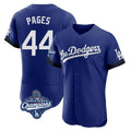 Los Angeles Dodgers #44 Andy Pages Player Royal HOLBERT World Series Meet City Connect Elite Home Stitched Jerseys