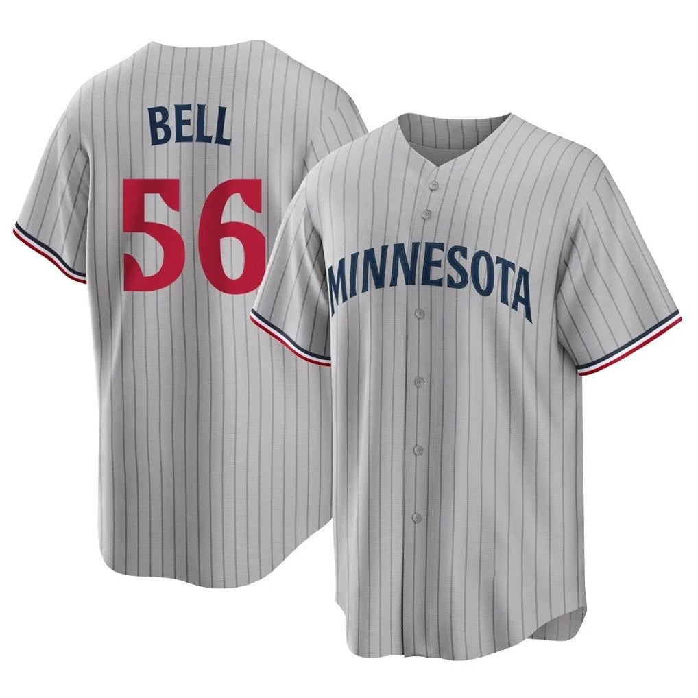 Minnesota Twins #56 Josh Bell Player Gray HOLBERTGame Limited Home Stitched Jerseys