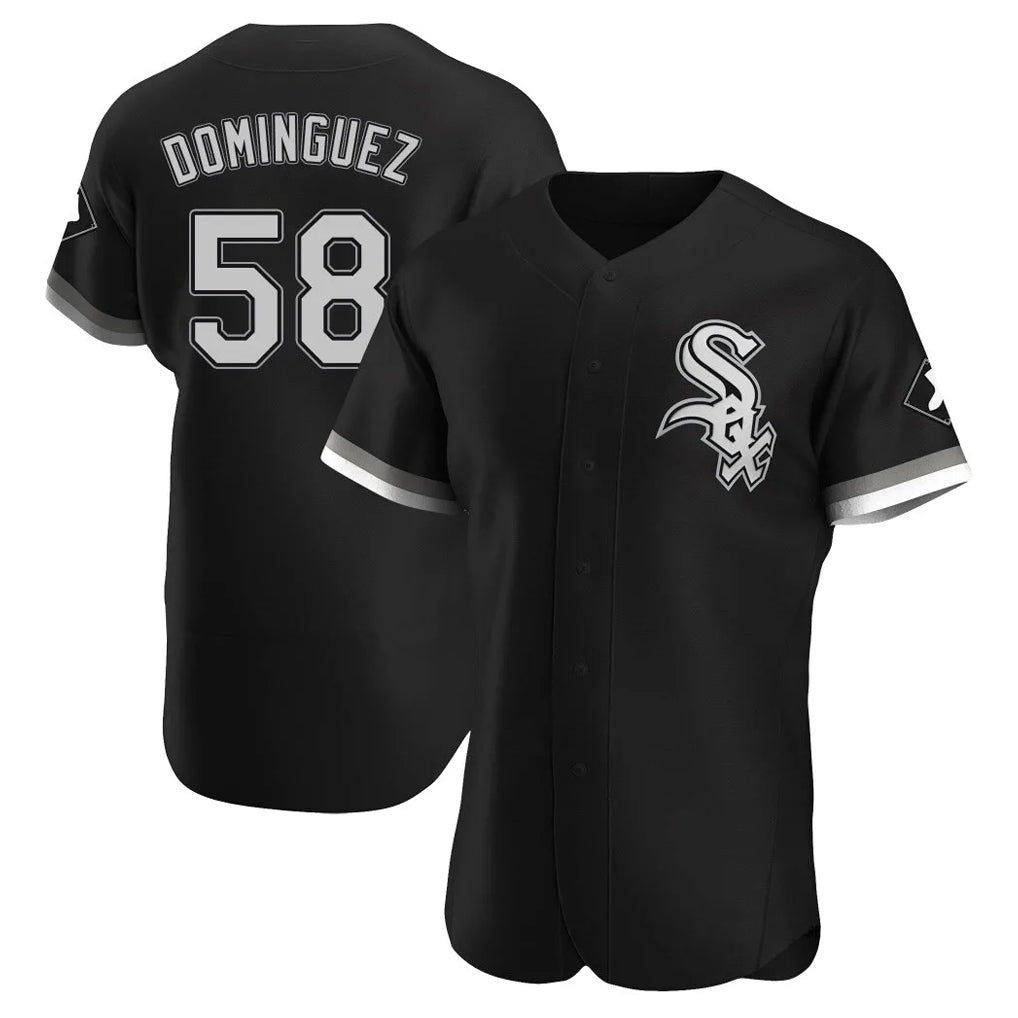 Chicago White Sox #58 Seranthony Dominguez Player Black HOLBERT Limited Elite Home Stitched Jerseys