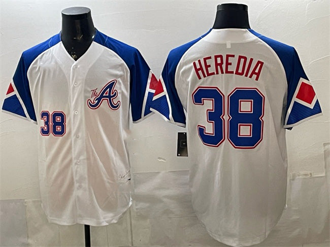 Atlanta Braves #38 Guillermo Heredia White HOLBERT 2023 City Connect Cool Base Stitched Jersey