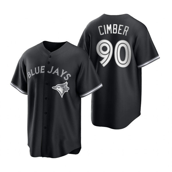 Toronto Blue Jays #90 Adam Cimber Black White HOLBERT Collection Jersey