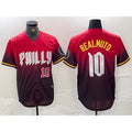 Philadelphia Phillies #10 JT Realmuto Red HOLBERT 2024 City Player Number Cool Base Jerseys