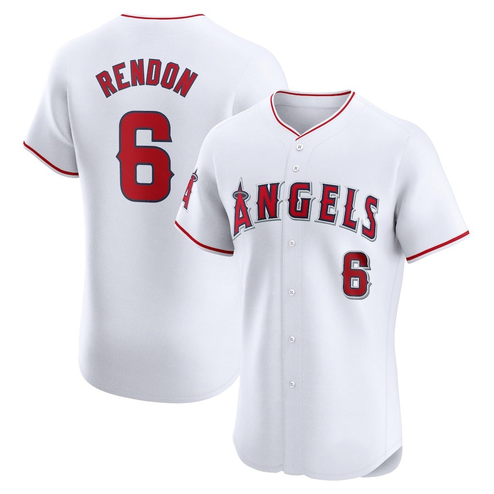 Los Angeles Angels #6 Anthony Rendon White HOLBERT Home Elite Player Jersey