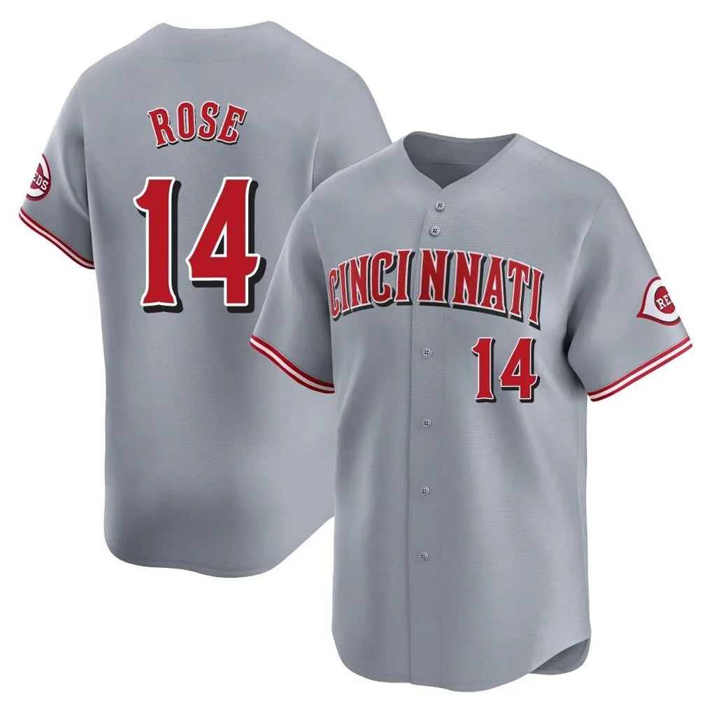 Cincinnati Reds #14 Pete Rose Player Gray HOLBERT Home Limited Stitched Jerseys