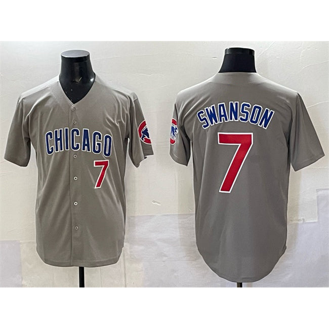 Chicago Cubs #7 Dansby Swanson Gray HOLBERT Limited Stitched Jersey