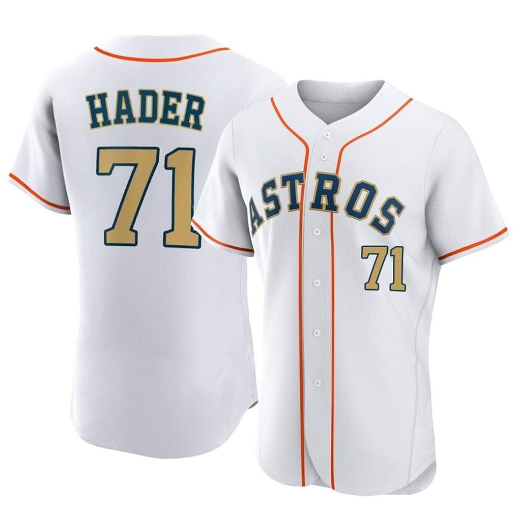 Houston Astros #71 Josh Hader Player Gold HOLBERT Collection Limited Elite Home Stitched Jerseys