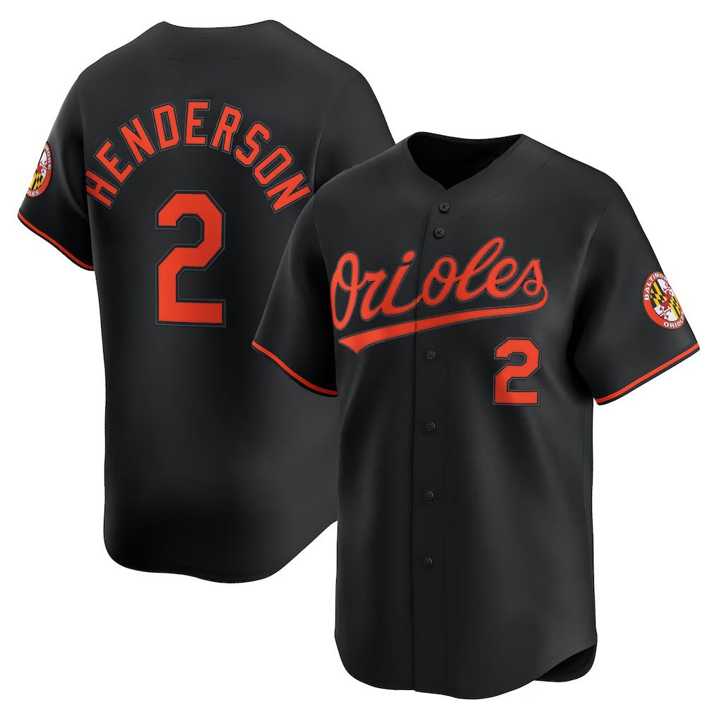 Baltimore Orioles #2 Gunnar Henderson Black HOLBERT Alternate Limited Player Jersey