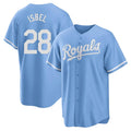 Kansas City Royals #28 Kyle Isbel Player Light Blue HOLBERT Home Game Stitched Jerseys